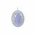 Blue Lace Agate Pendant with White Topaz in Sterling Silver 74.85cts