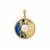 Rainbow Moonstone Pendant with White Topaz in Gold Plated Sterling Silver 2.60cts