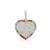 Multi Gemstone Sterling Silver Heart Pendant ATGW 0.55cts