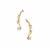 White Topaz Earring Vines in Gold Plated Sterling Silver 1cts