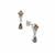  Tunduru Colour Change Garnet Earrings with White Zircon in Sterling Silver 1ct