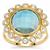 Marambaia London Blue Topaz Ring with White Zircon in 9K Gold 6.60cts