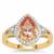 Cherry Blossom™ Morganite Ring with Diamond in 18K Gold 1.95cts