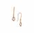 Idar Pink Morganite Earrings in 9K Rose Gold 1ct