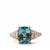 Madagascan Blue Apatite Ring with Diamond in 18K 4.50cts