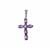 'Royal Violet Amethyst Cross' Pendant in Sterling Silver 2.53cts
