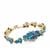 Crystal Opal on Ironstone Bracelet with White Zircon in 9K Gold