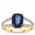 Nilamani Ring with White Zircon in 9K Gold 2.95cts