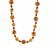 Baltic Cognac Amber Necklace with Baltic Cherry Amber in Gold Tone Sterling Silver 