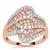 White Diamonds Ring with Natural Pink Diamonds in 9K Rose Gold 1cts