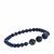 Lapis Lazuli Stretchable Bracelet in Sterling Silver 67.40cts