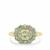 Aquaiba™ Beryl, Kijani Garnet Ring with Diamond in 9K Gold 1.15cts