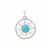 Sleeping Beauty Turquoise Pendant  in Sterling Silver 0.80cts 