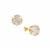 Wobito Snowflake Cut White Topaz Earrings in 9K Gold 6.85cts