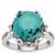 Congo Chrysocolla Ring with Nigerian Orange Sapphire in Sterling Silver 6.15cts