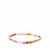 Multi Colour Tourmaline Strechable Bracelet 30cts