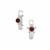 Bemainty Ruby & Diamond Sterling Silver Earrings ATGW 0.45cts