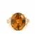 Tanzanian Zircon Ring with Diamonds in 18K Gold 10.20cts