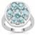 Ratanakiri Blue Zircon Ring with White Zircon in Sterling Silver 4.70cts