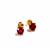 Ruby 9K Gold Earrings