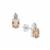 Alto Ligonha Morganite Earrings with White Zircon in Sterling Silver 1.20cts