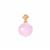 Pink Quartz Pendant in Gold Tone Sterling Silver 23.50cts