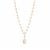 Baroque & Naturally Papaya Cultured Pearl Necklace in Gold Tone Sterling Silver 