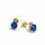 Blue Sapphire 9K Gold Earrings 