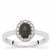 Argyle Lamproite & White Zircon Sterling Silver Ring ATGW 1cts