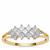 Diamond Ring in 9K Gold 0.59ct