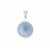 Blue Angelite Pendant  in Sterling Silver 19cts
