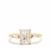 White Zircon Ring in 9K Gold 3.70cts