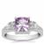 Moroccan Amethyst Ring with White Zircon in Sterling Silver 1.80cts