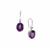 Tanzanian Amethyst Earrings in Sterling Silver 8cts