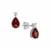 Nampula Garnet Earrings with Diamonds in Sterling Silver 1.60cts