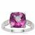 Mystic Pink Topaz Ring with White Zircon in Sterling Silver 4.90cts