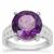 Zambian Amethyst Ring in Sterling Silver 6cts