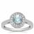 Ratanakiri Blue Zircon Ring with White Topaz in Sterling Silver 1.50cts