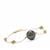 Tahitian Cultured Pearl Bracelet with White Zircon in 9K Gold (13 MM)