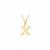 Letter 'X' Pendant in 9K Gold