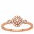 Pink Diamond Ring in 9K Rose Gold 0.19cts