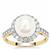 South Sea Cultured Pearl Ring with White Zircon in 9K Gold (9MM)