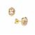 Ratanakiri Zircon Earrings in 9K Gold 1.20cts