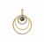 Sakota Emerald Pendant with White Zircon in 9K Gold 0.40ct