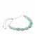 Natural Amazonite Slider Bracelet in Sterling Silver 24cts
