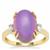 Purple Moonstone Ring with White Zircon in 9K Gold 7cts