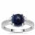 Afghanite Ring with White Zircon in Sterling Silver 2cts