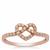Pink Diamonds Ring in 9K Rose Gold 0.25cts