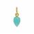 Molte Amazonite Charm in Gold Plater Sterling Silver 3cts