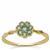 Seafoam Green Diamond Ring in 9K Gold 0.25cts